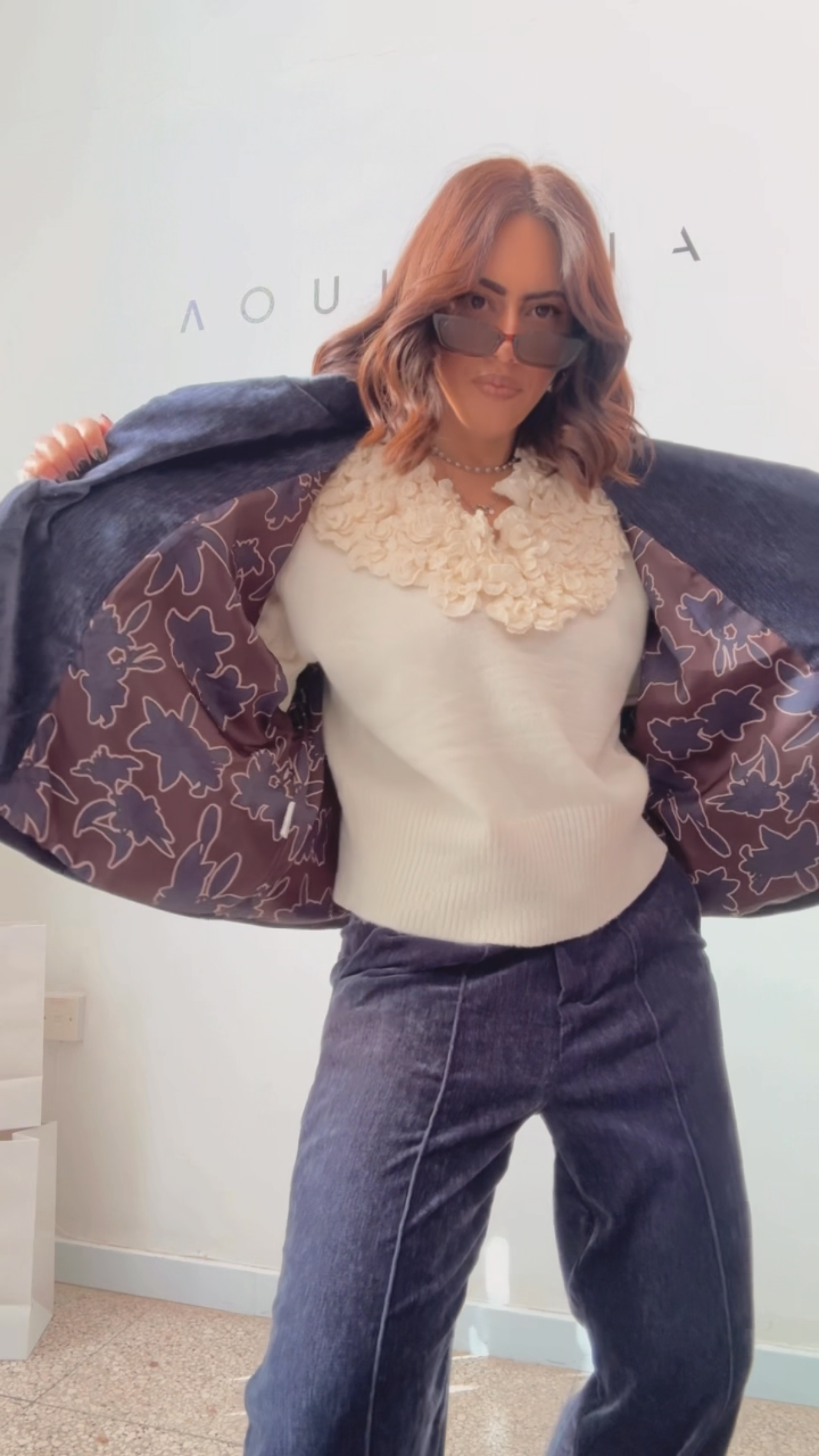 Velvet Set in Navy Blue