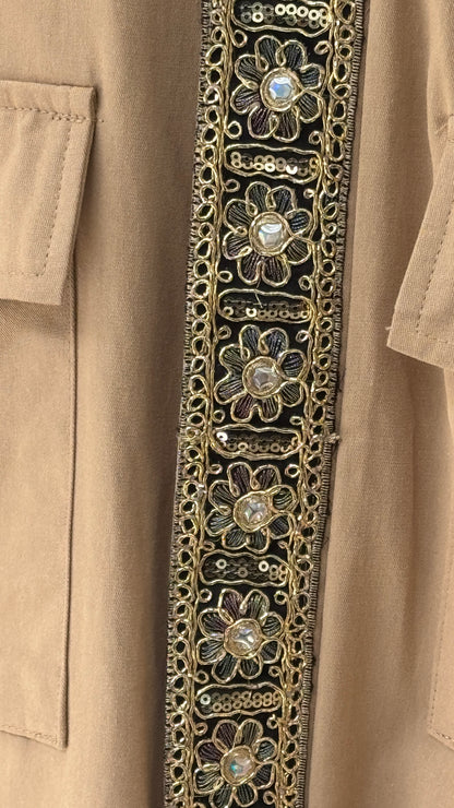 Coat Shirt in Beige