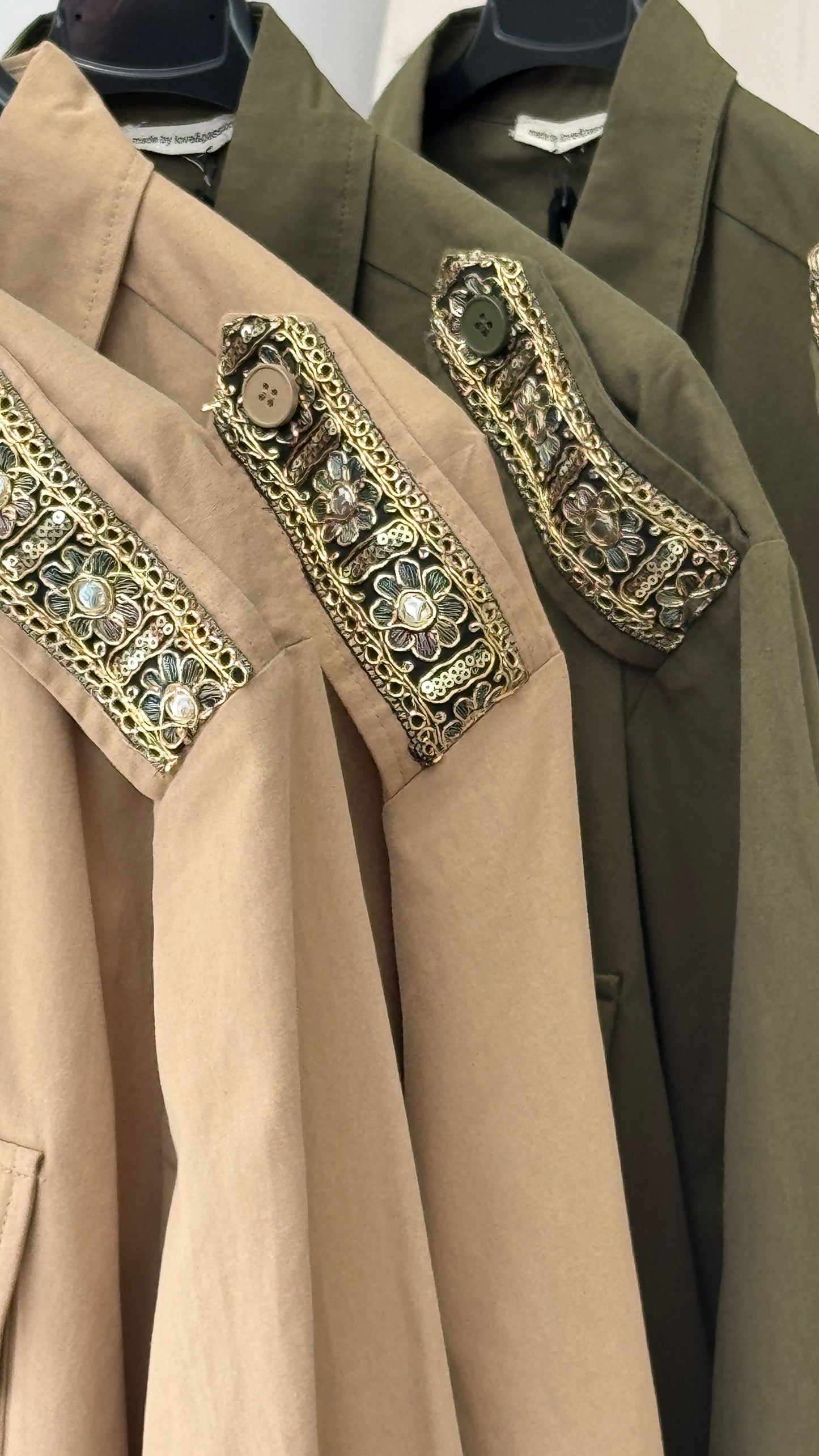 Coat Shirt in Beige
