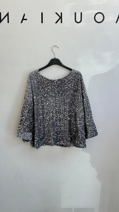 Velvet Set in Grey Sequin