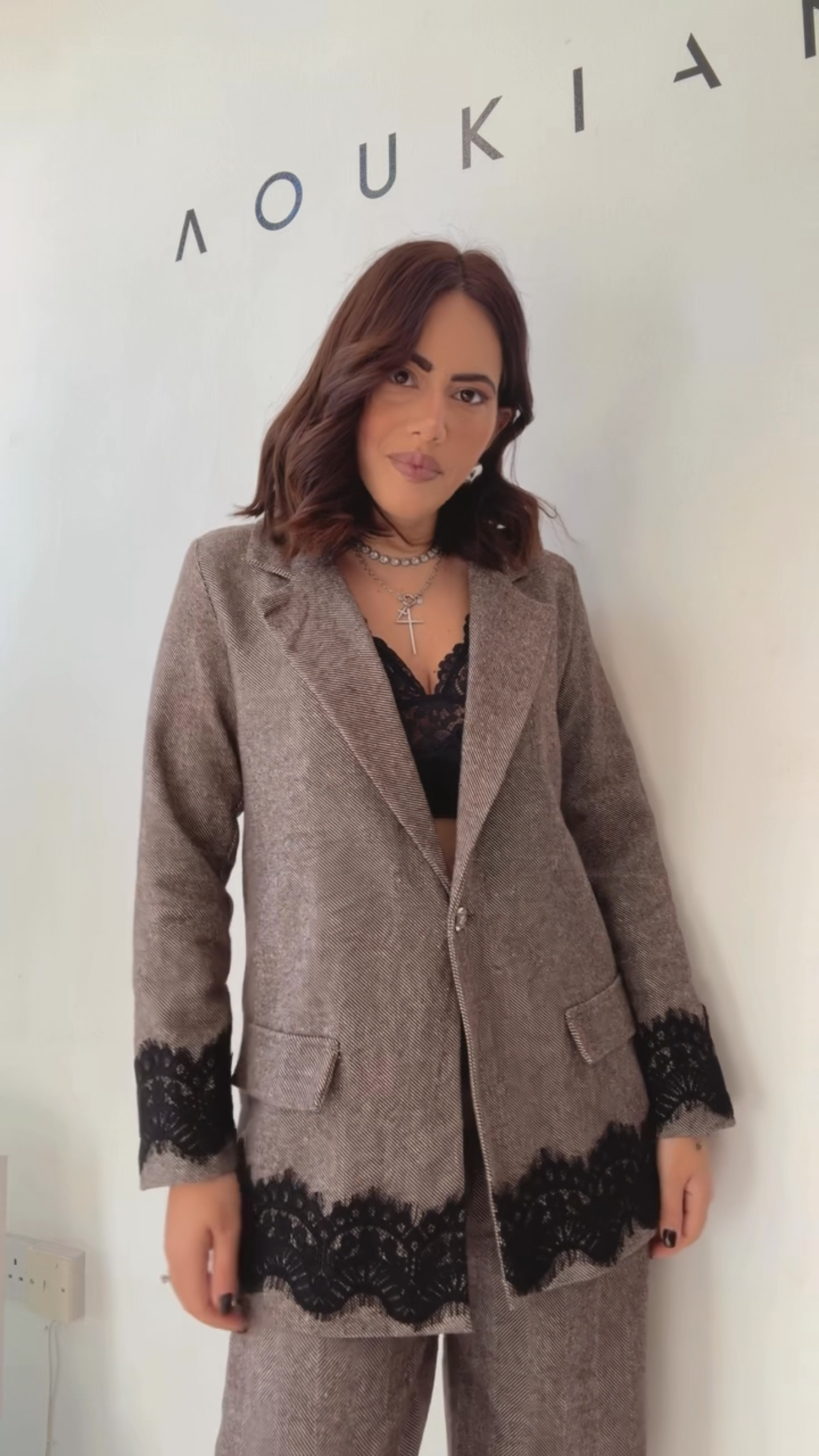 Suit Set with Lace Details