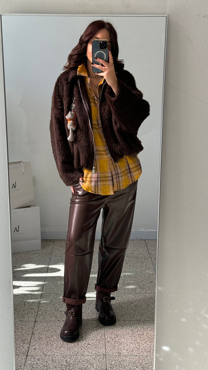 Fur Jacket in Brown