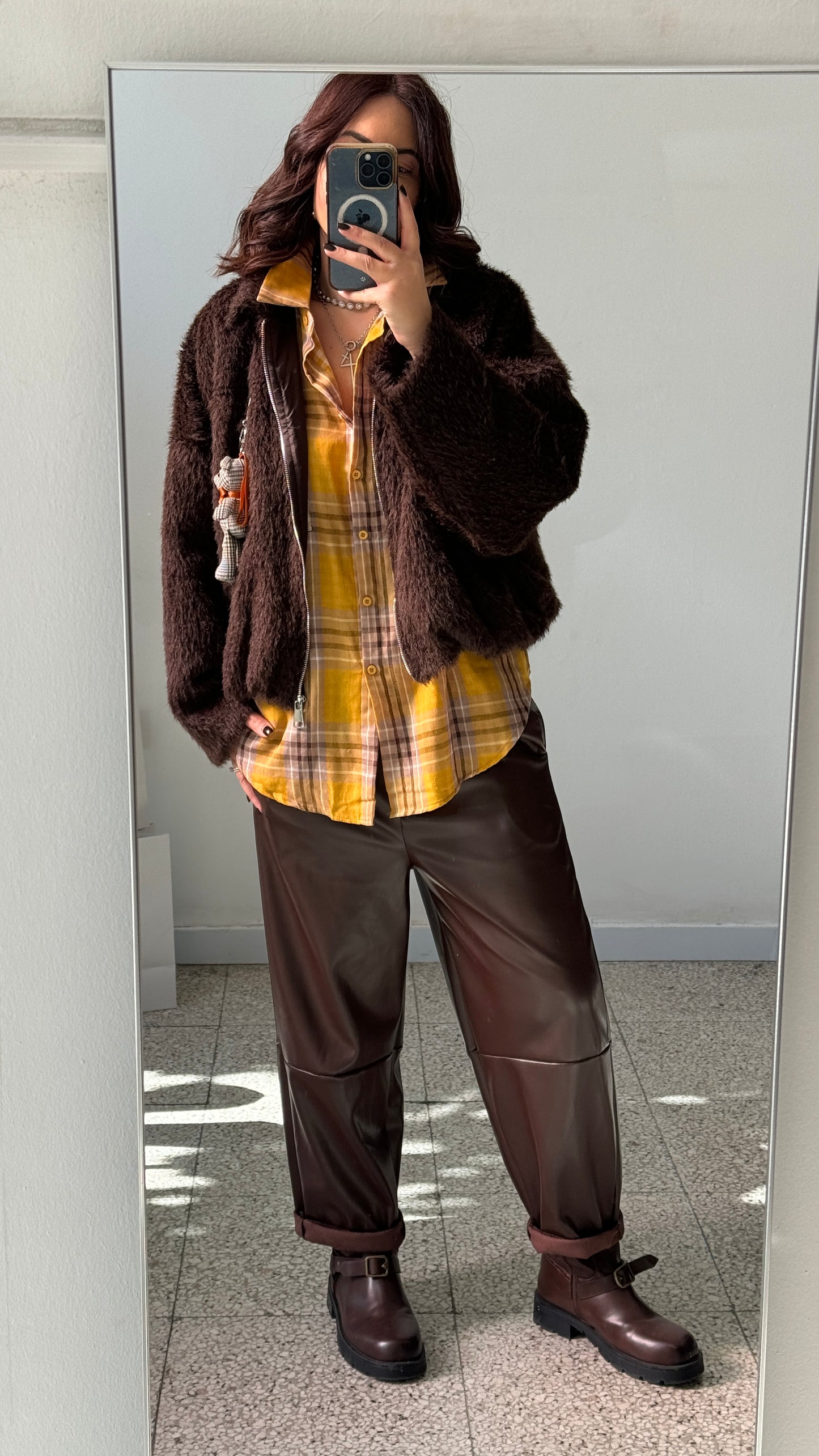 Leather Trousers in Brown