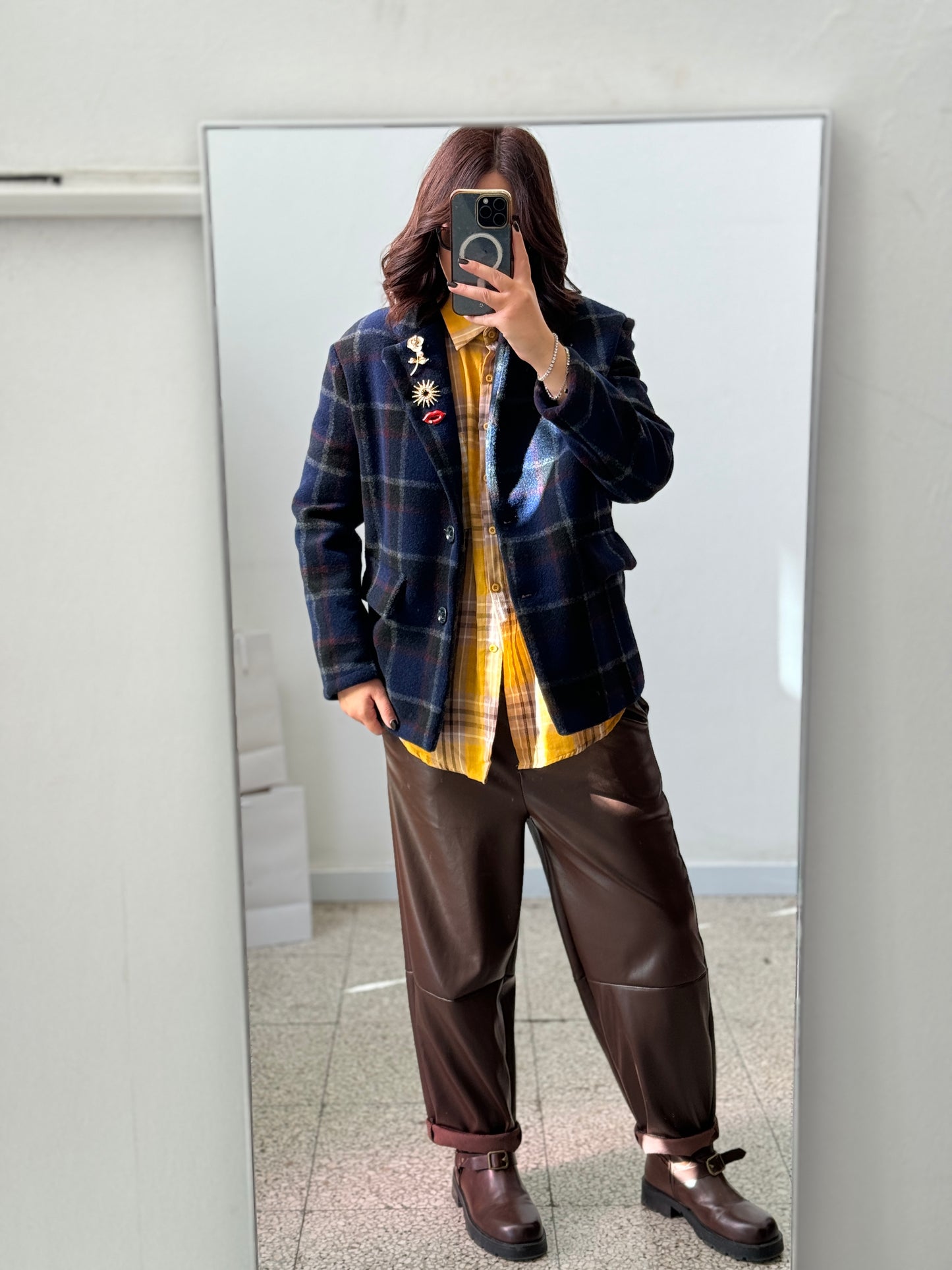 Checkered Blazer in Blue