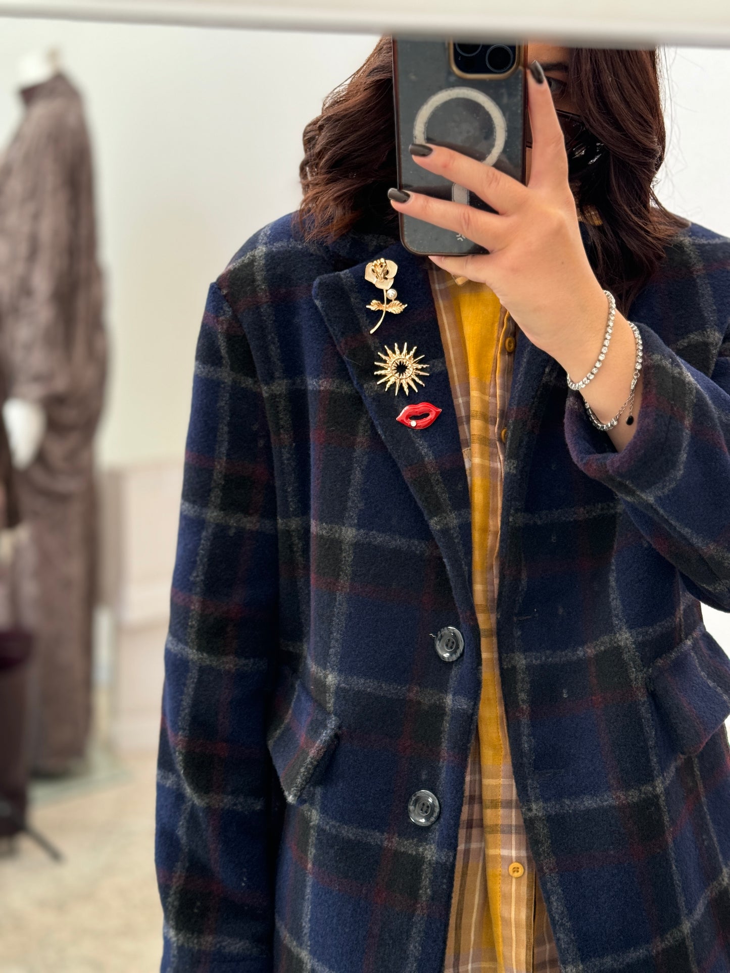 Checkered Blazer in Blue