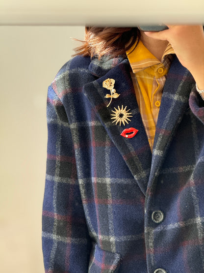 Checkered Blazer in Blue