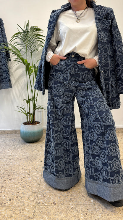 Denim Suit Set in Blue
