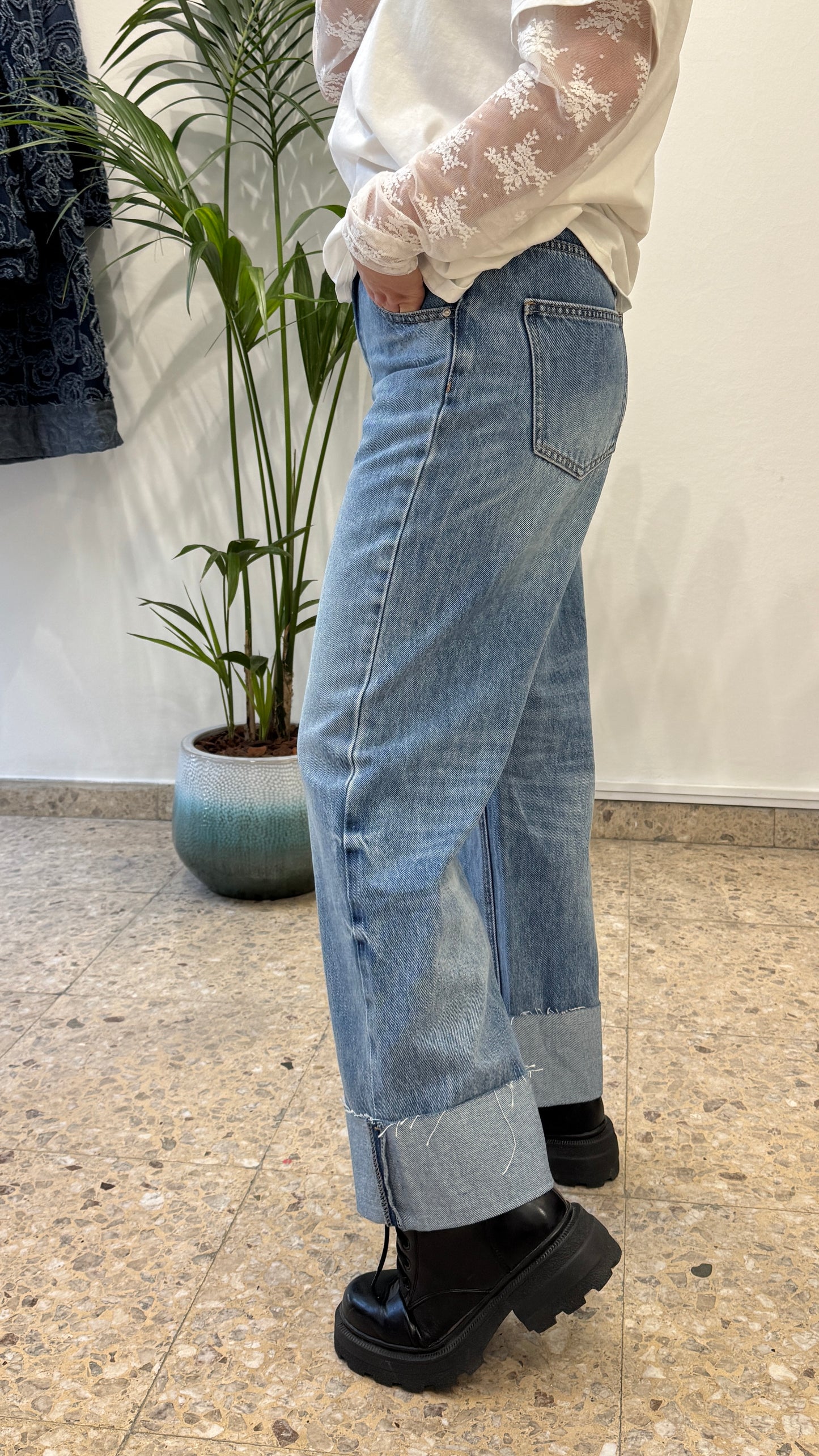 Straight Blue Jeans