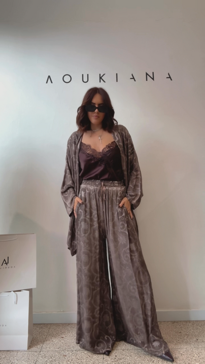 Relaxed Kimono Set in Gray