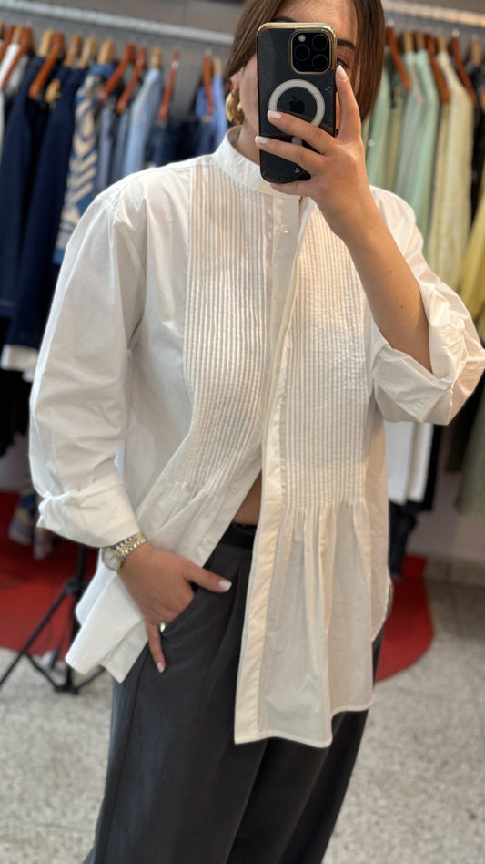 Shirt with Stripes in White