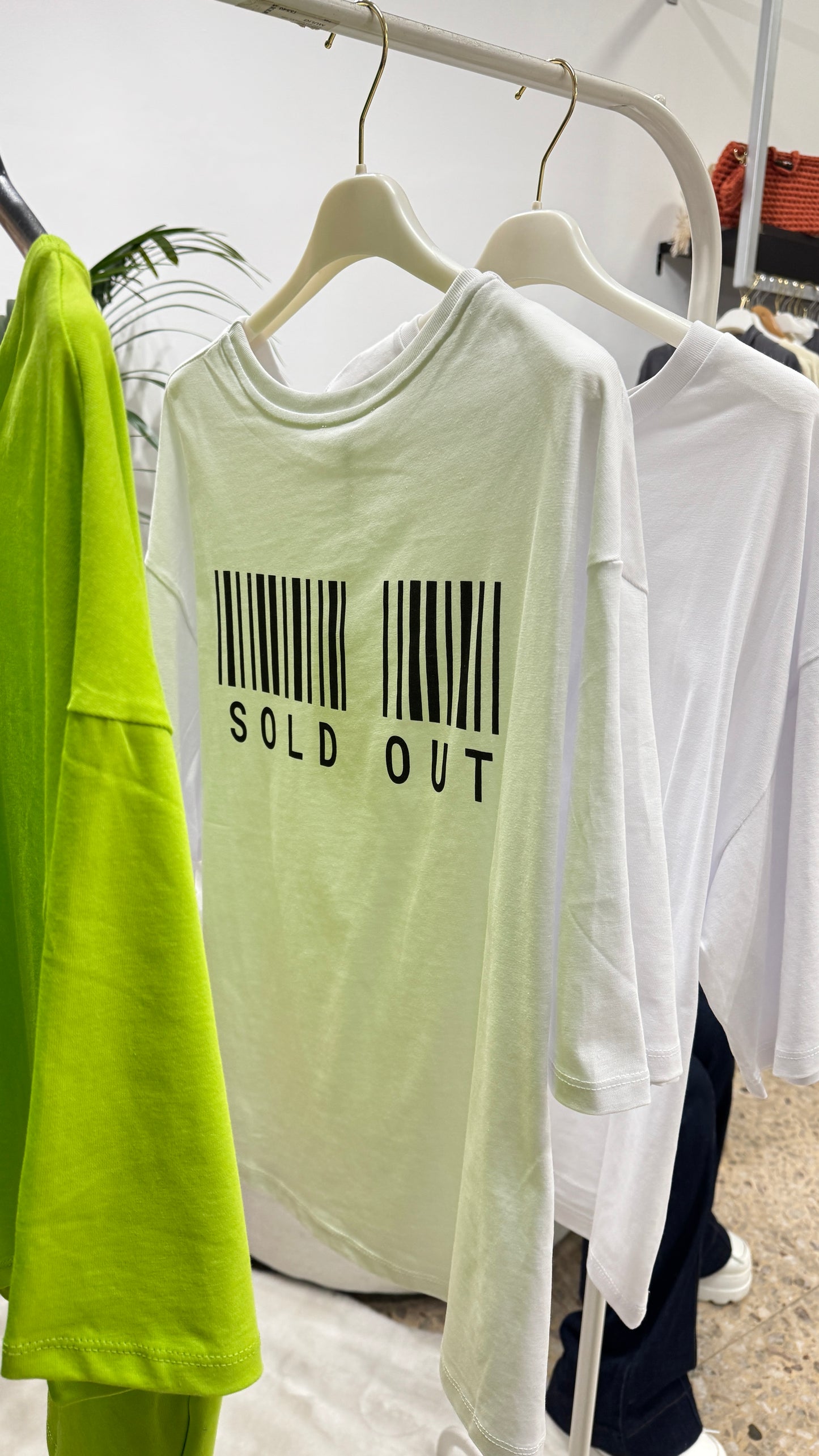 T-Shirt with SOLD OUT Back in White