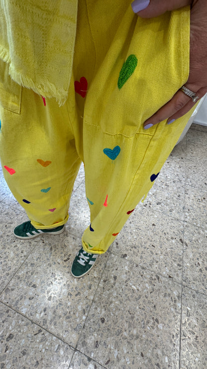 Denim Love Set in Yellow