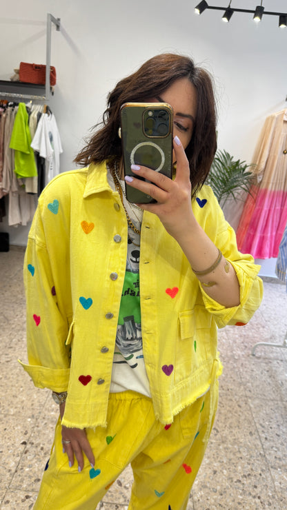 Denim Love Set in Yellow