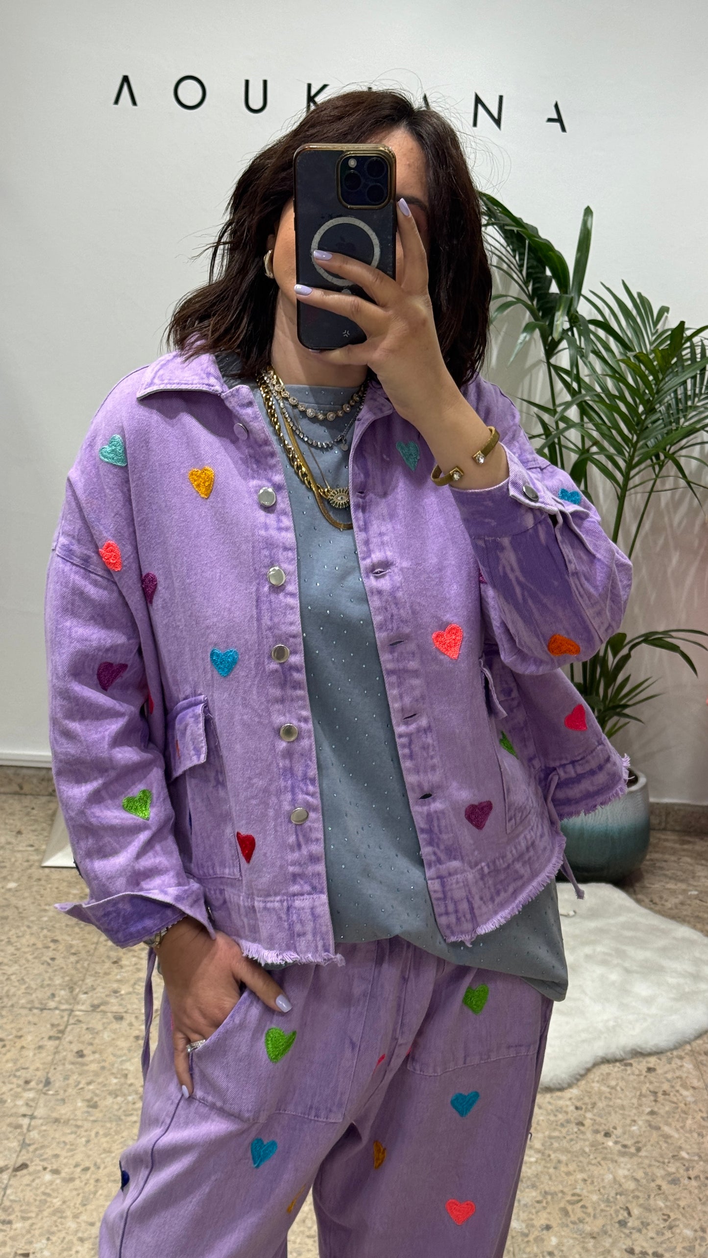 Denim Love Set in Purple