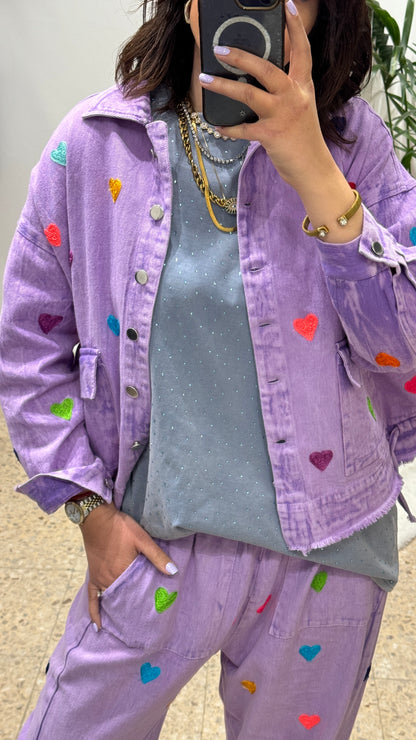 Denim Love Set in Purple
