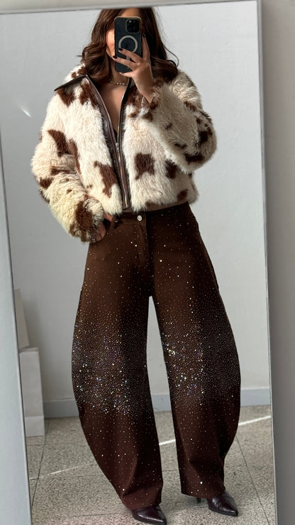 Sparkly Jeans in Brown