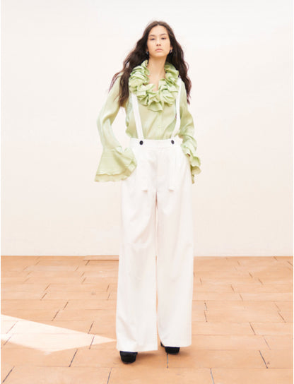 Suspender Jumpsuit in White