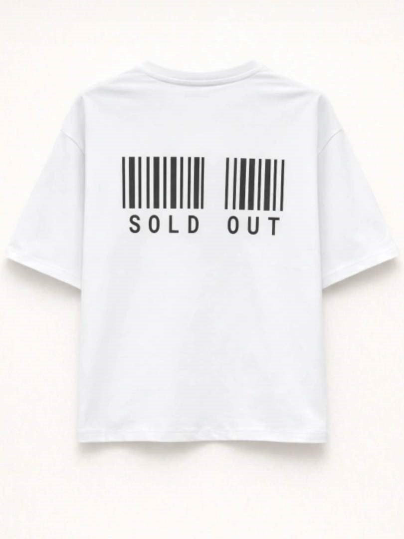 T-Shirt with SOLD OUT Back in White