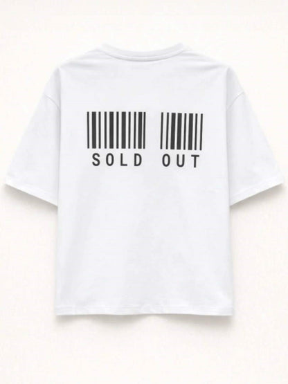 T-Shirt with SOLD OUT Back in White