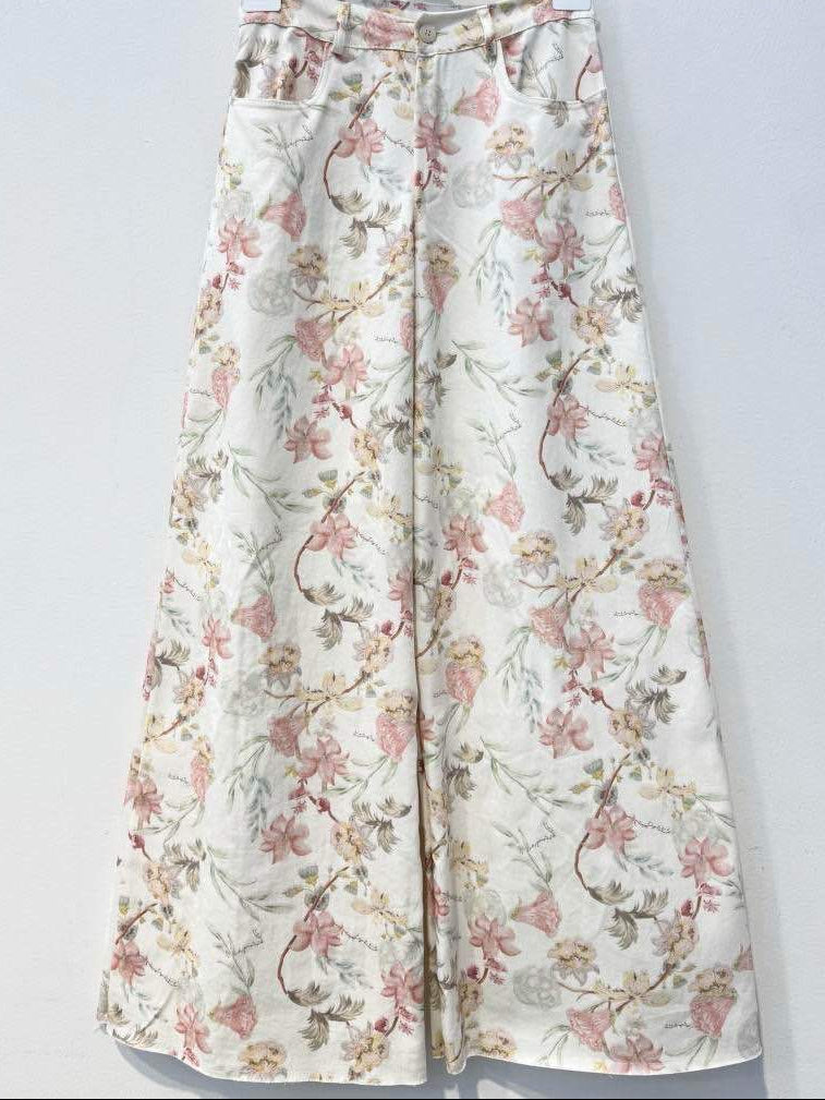 Wide Jeans in Flower Print