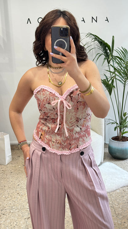 Romantic Bustier Top in Pink