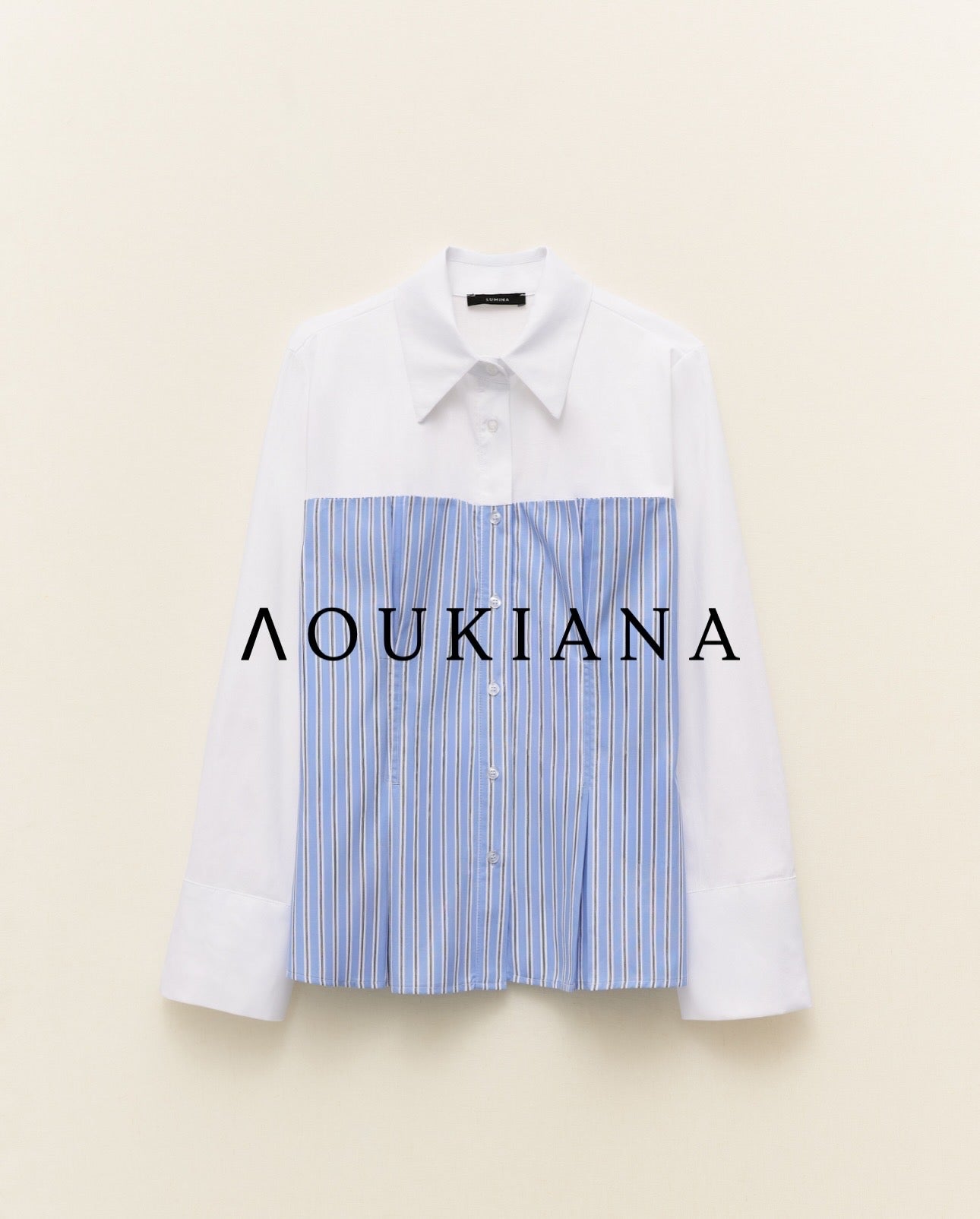Shirt in White & Blue