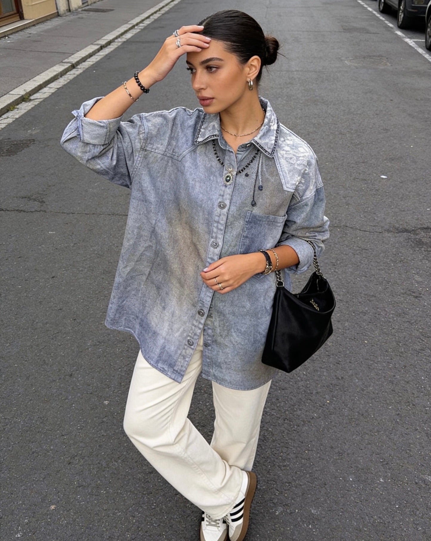 Denim Shirt in Dirty Style