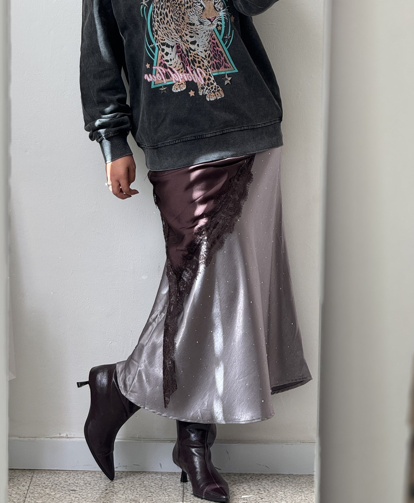 Sparkly Skirt in Gray