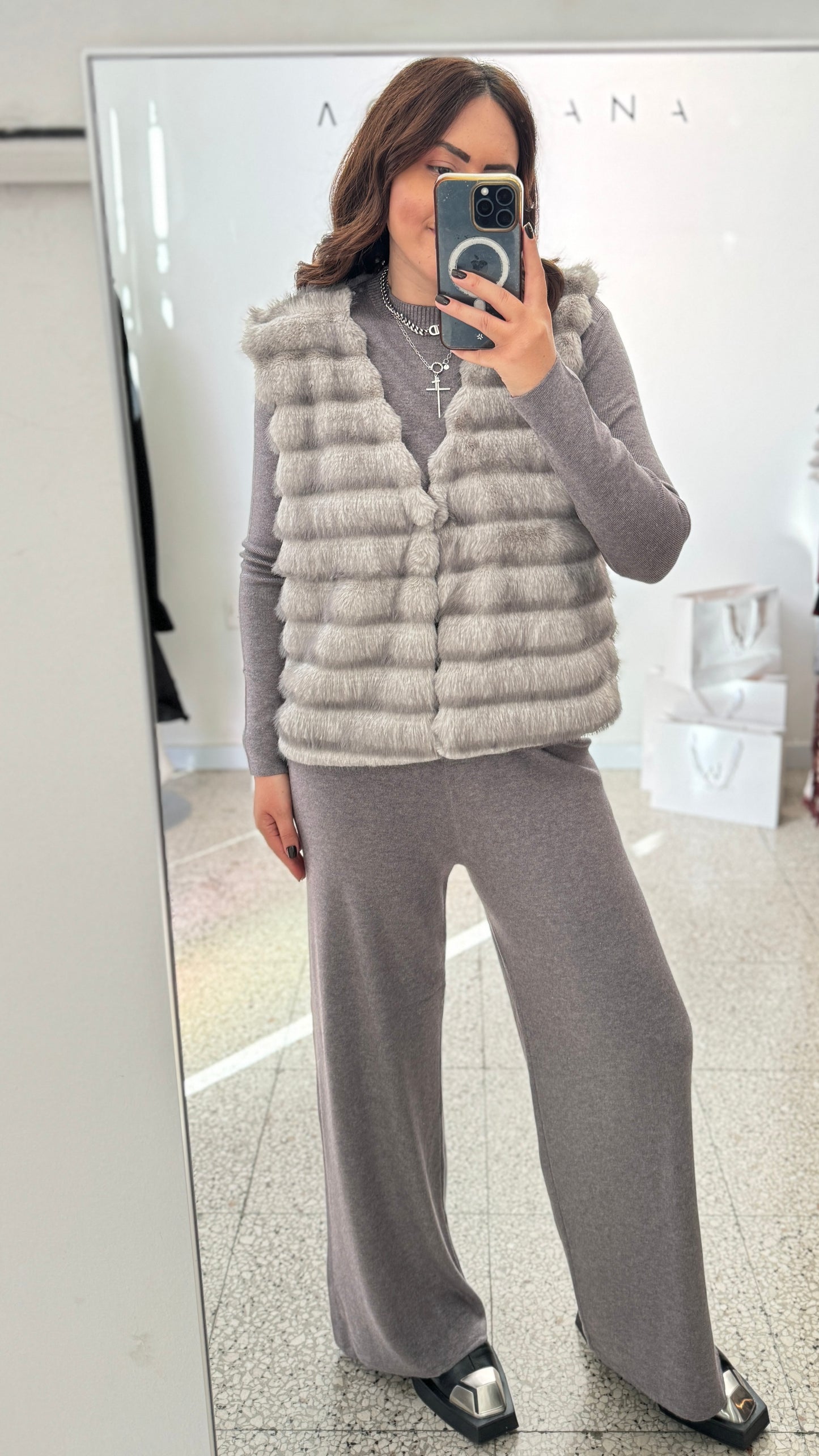 3-piece Vest Set in Grey