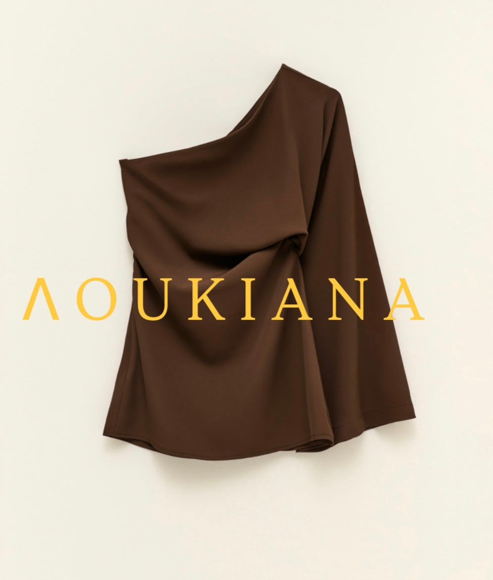 One-Shoulder Top in Brown