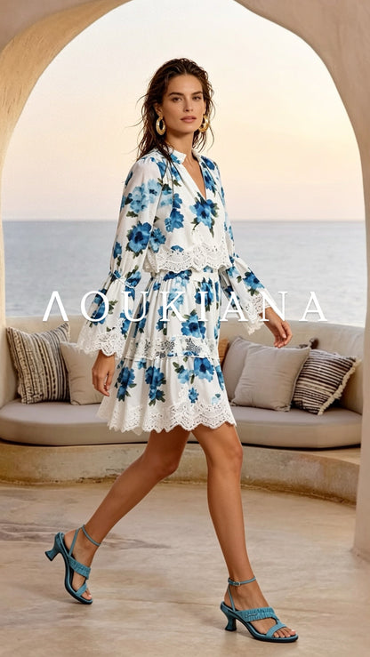 Floral Set in Blue & White