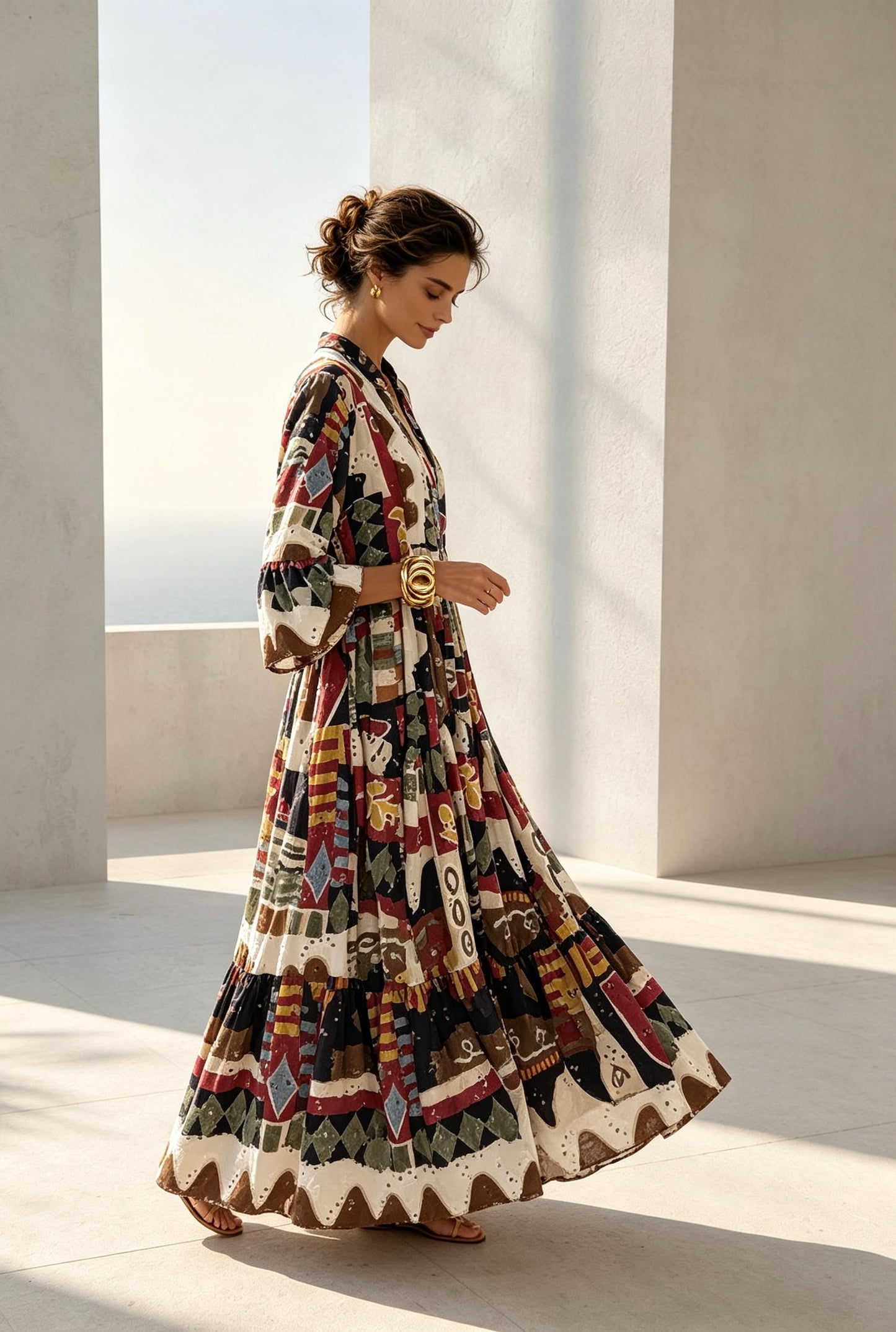 Multicolor Print Dress
