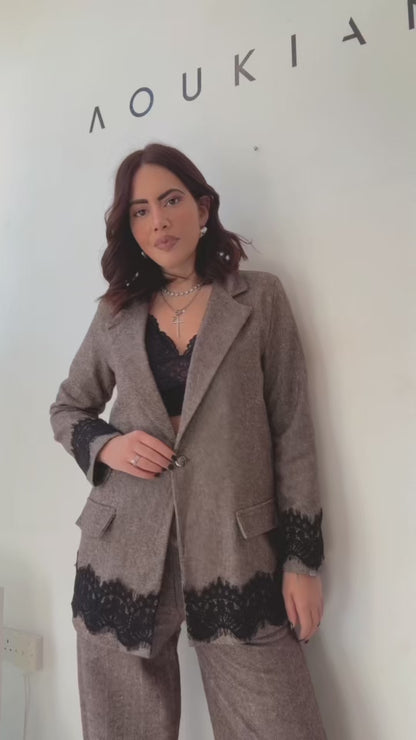 Suit Set with Lace Details