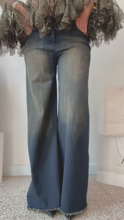 Blue Jeans with Washed Effect