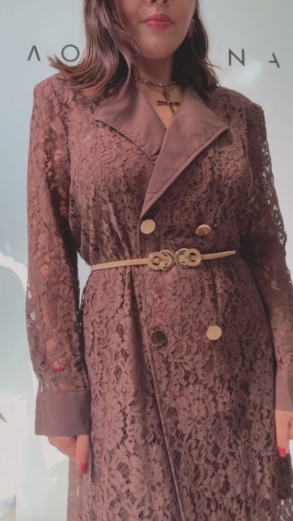 Lace Dress in Brown